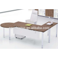 Venda a quente de mesa de escritório legal marrom melamina + estofamento de zebra, fábrica de móveis de escritório profissional (JO4064)